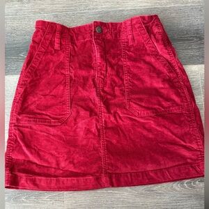 Old Navy Red Corduroy Skirt